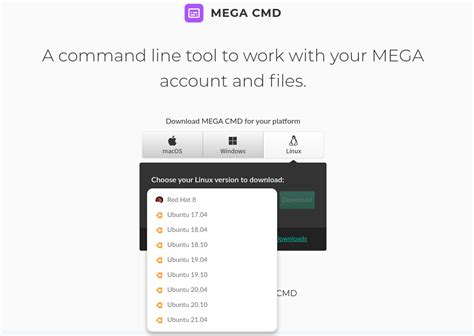 Install MEGAcmd on Linux .